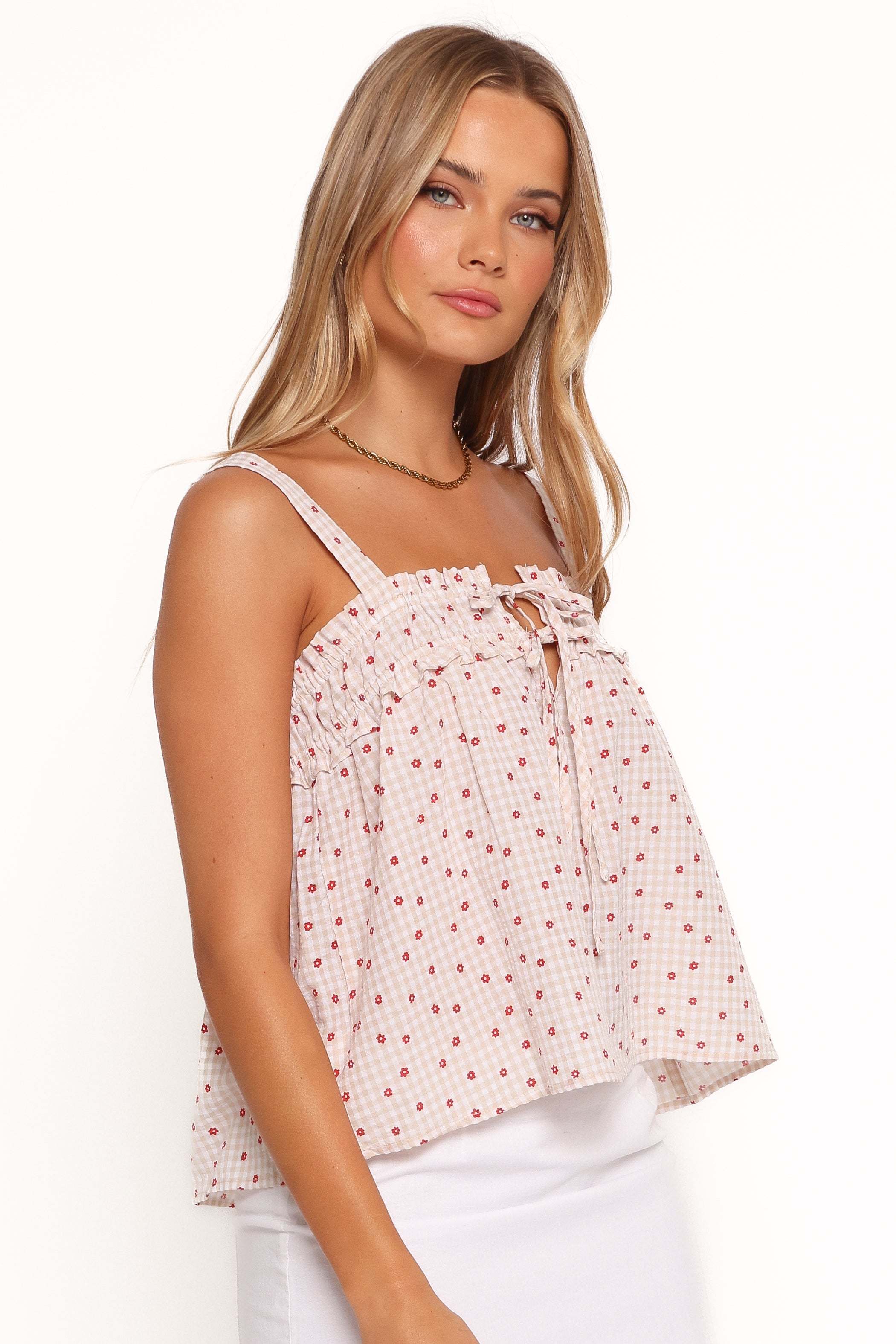 Renata Top - Red Floral - XL - Image 43