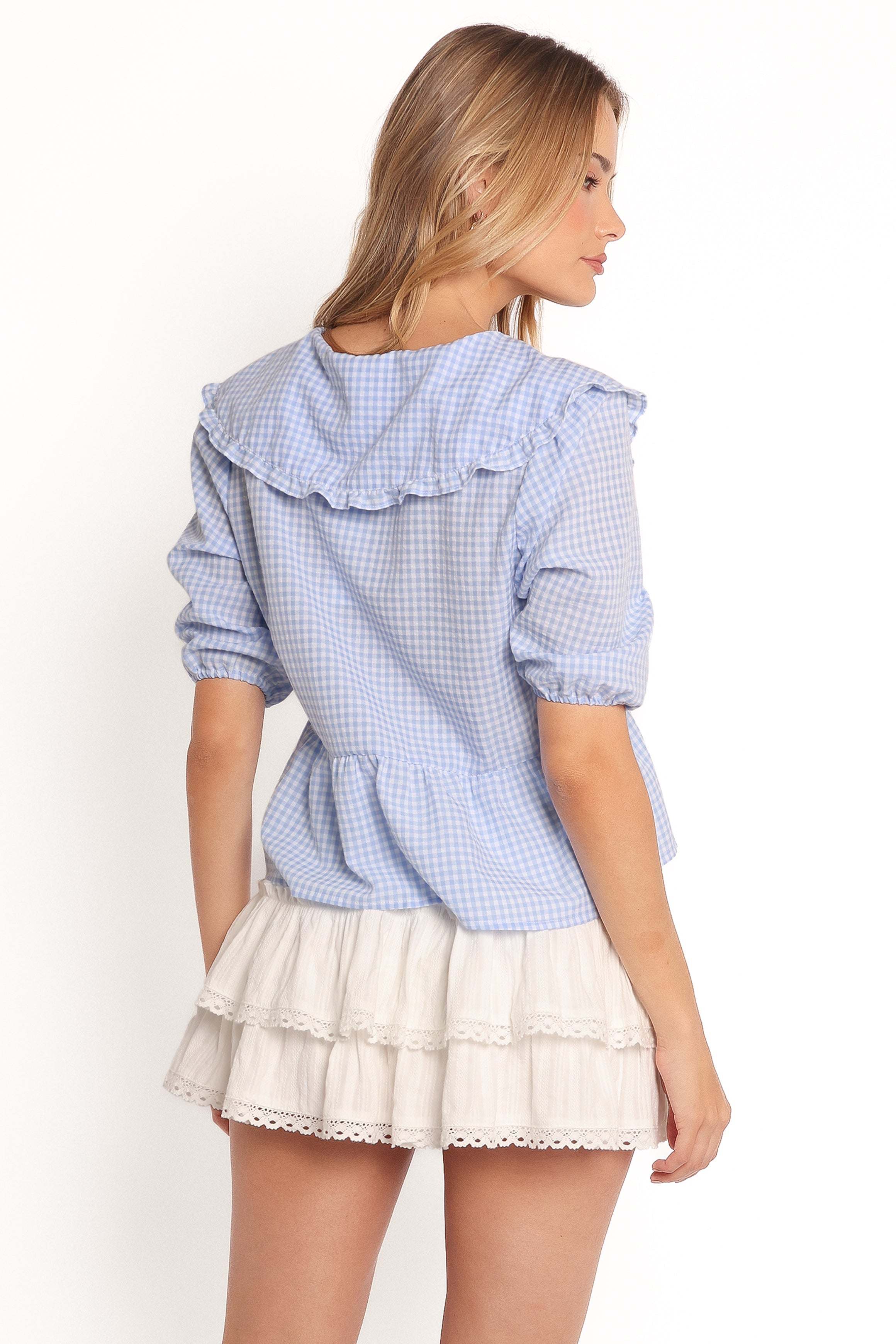 Tillio Tie Front Top - Blue - XL - Image 32