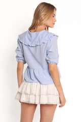 Tillio Tie Front Top - Blue - XL - Image 32