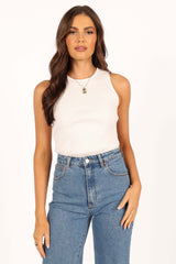 Davie Ribbed Knit Top - White - XL - Image 51