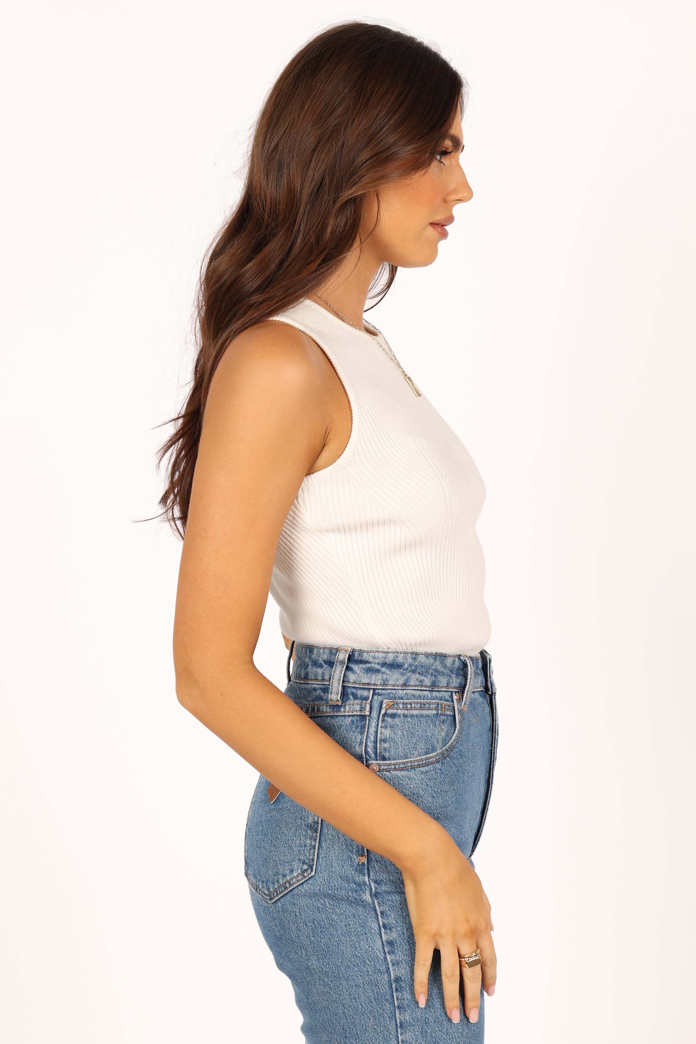Davie Ribbed Knit Top - White - XL - Image 58