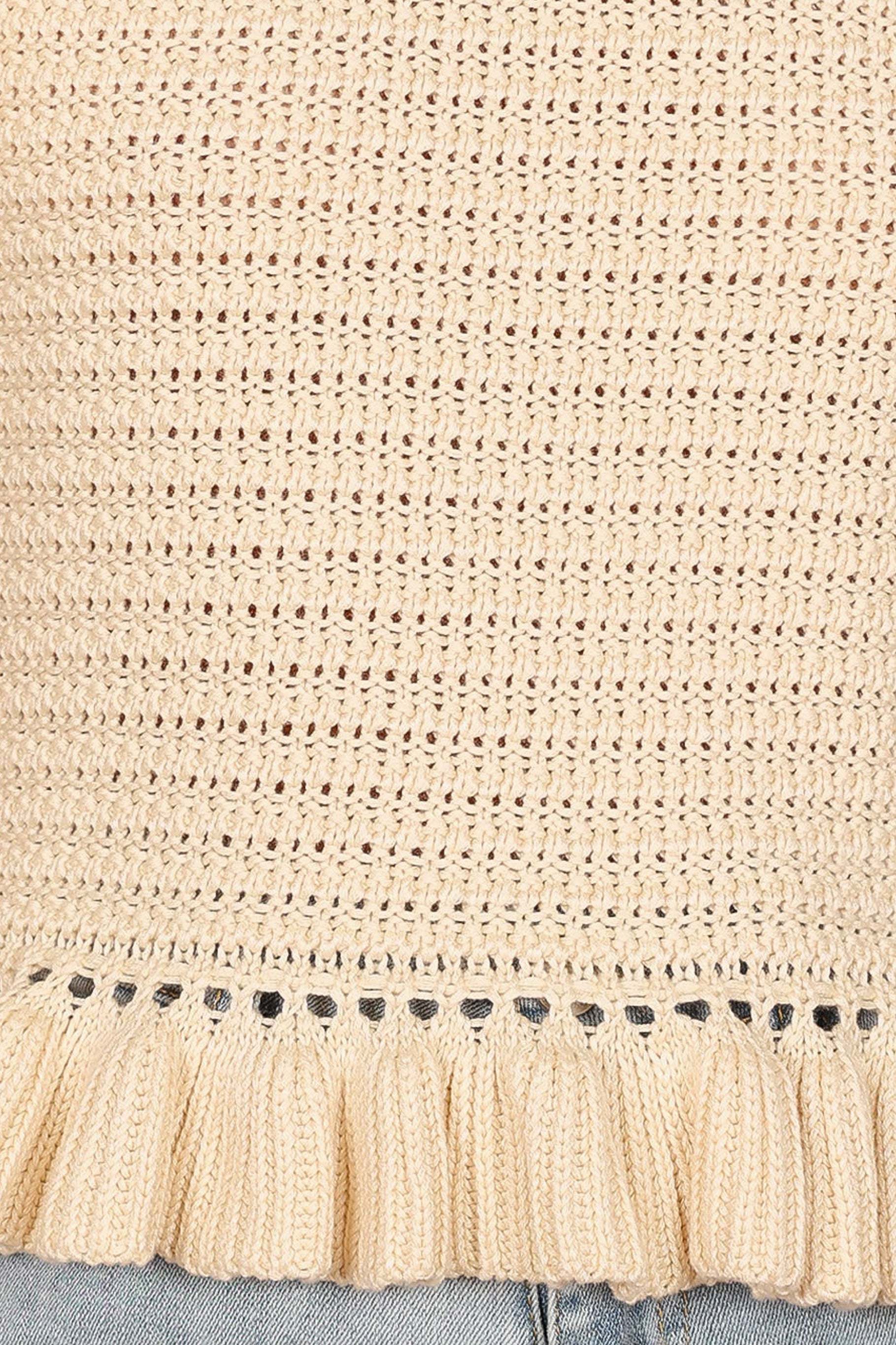 Katia Frill Knitted Top - Cream - XL - Image 44
