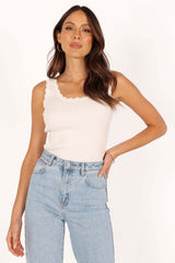 Monique Ribbed Tank Top - White - XL - Image 41