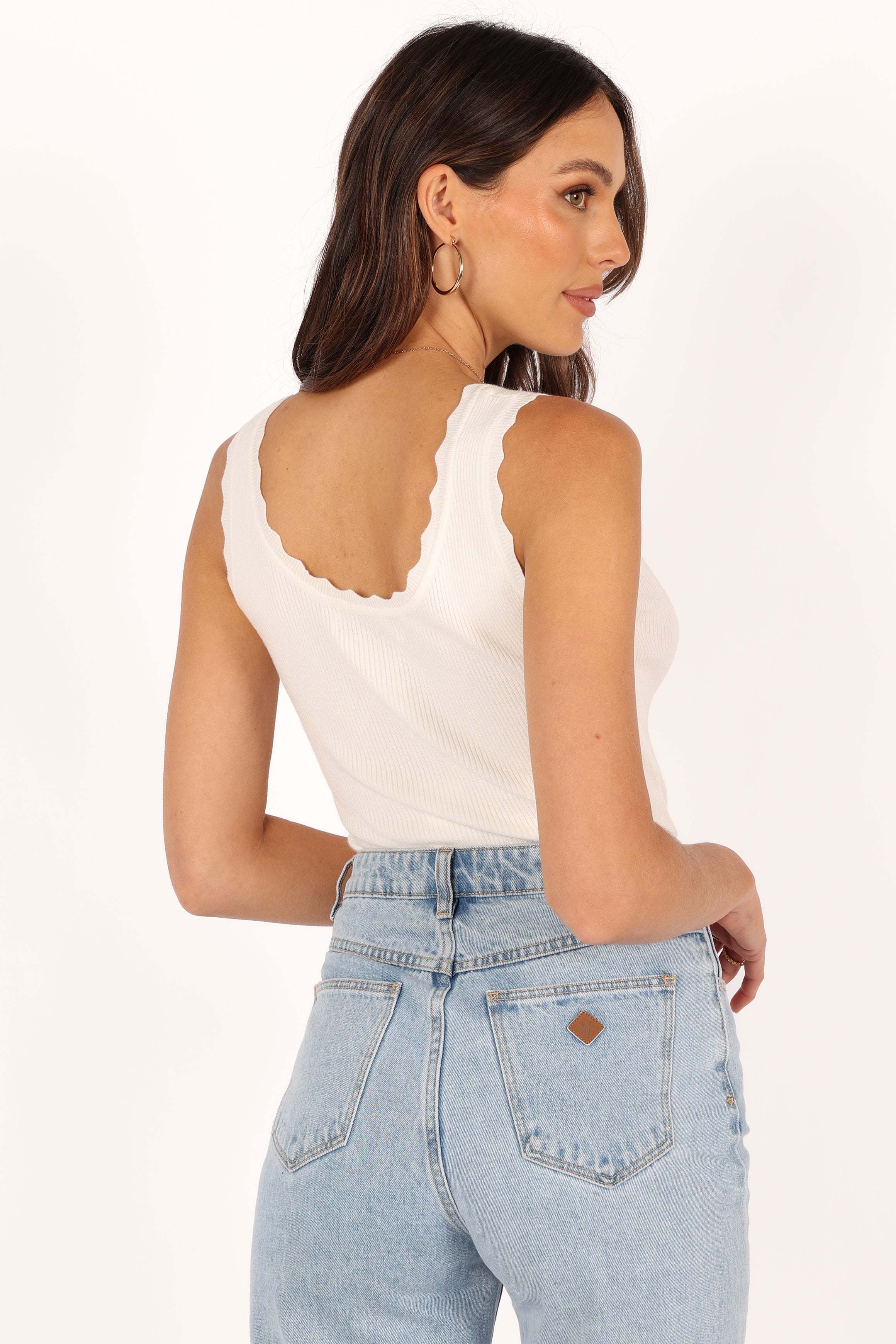 Monique Ribbed Tank Top - White - XL - Image 47